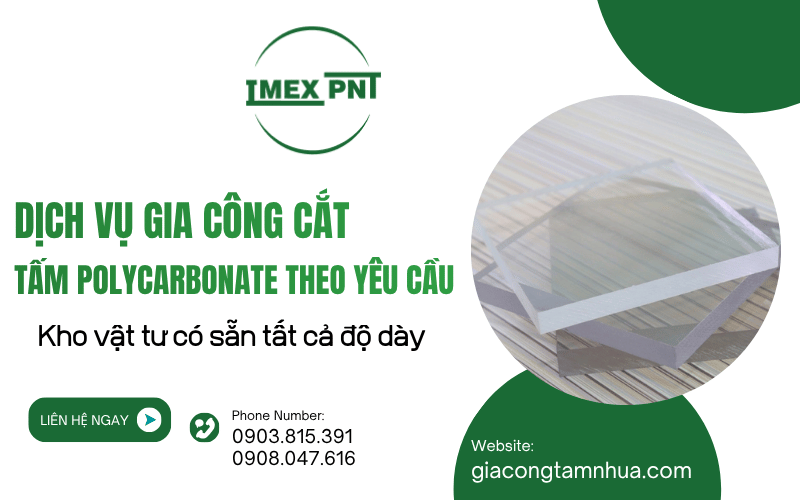 Gia công cắt tấm polycarbonate