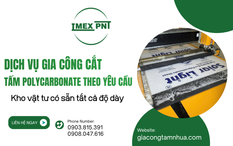 Gia công cắt tấm polycarbonate