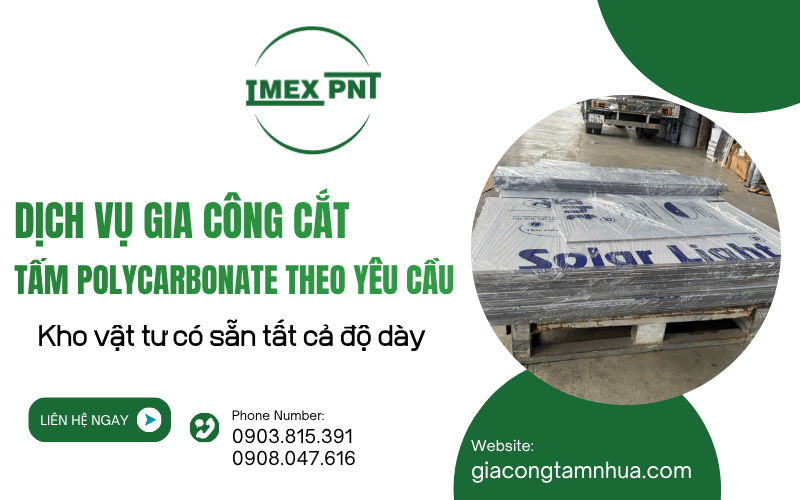 Gia công cắt tấm polycarbonate